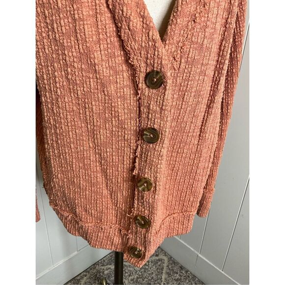 Turo by Vince Camuto Women's Size XL Blush Pink Heavy Weave Knit Cardigan Sweate - Picture 2 of 13